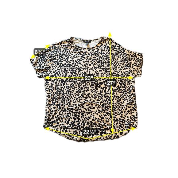 Soft T Shirt Leopard Print Beige Black By New Look Women’s Size 14 UK/Size 10 US - Picture 3 of 6